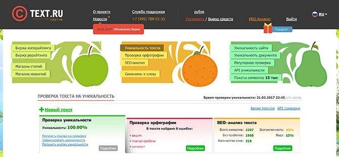 Уникальность текста